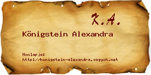 Königstein Alexandra névjegykártya